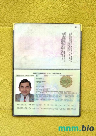Kenia paszport (2011-2019) wygląd zdjęcia pliki PSD, skan i fotografowany obraz